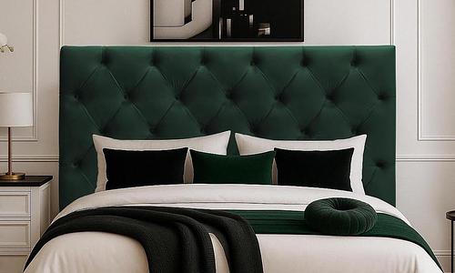 Sutton Velvet Button Headboard - Selected Sizes & Colours #84
