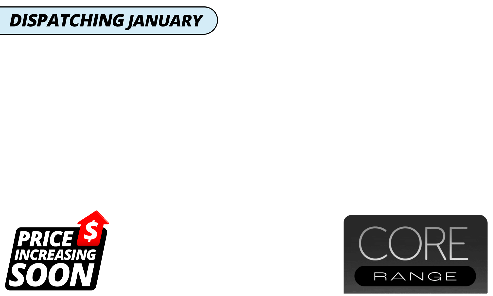 <p><strong>Brand New Shipment!</strong><span> </span>We don’t love putting prices up, but rising costs mean selected pergola prices will be increasing soon. <strong>Secure your Core Pergola at today’s price now, with selected sizes available for January dispatch.</strong></p>