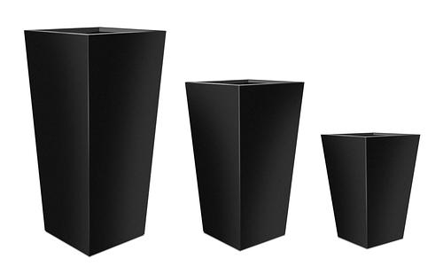 Apollo Black Steel Tall Pot - 3 Sizes #117