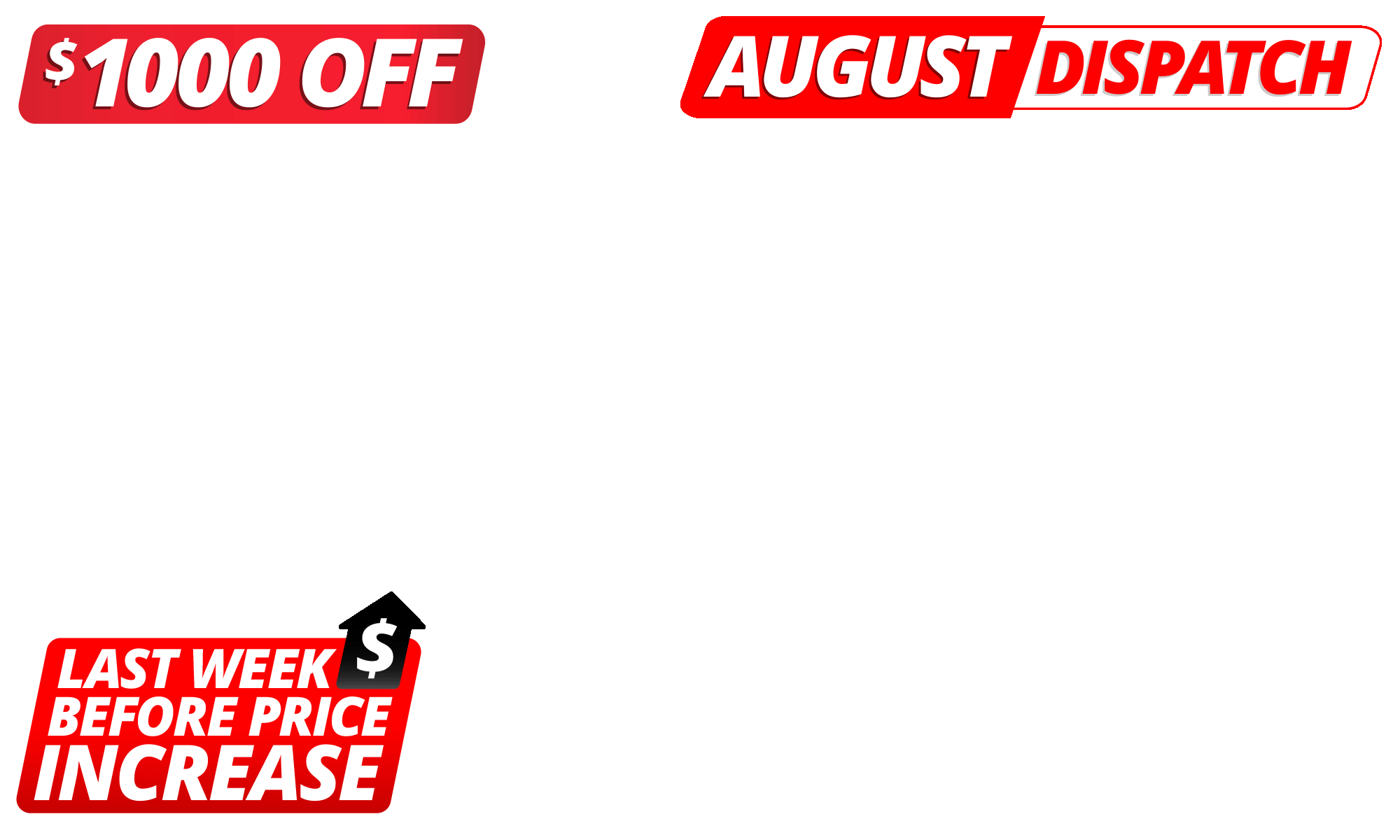 <b>Luxe Range are increasing in price NEXT WEEK! </b>Aluminium prices are on the rise.. which means our Accessories are too. <b>But this week we've slashed prices, you may never see these prices again</b>... So if you’ve been thinking about it, this is your moment to secure it now and save yourself the price jump later.