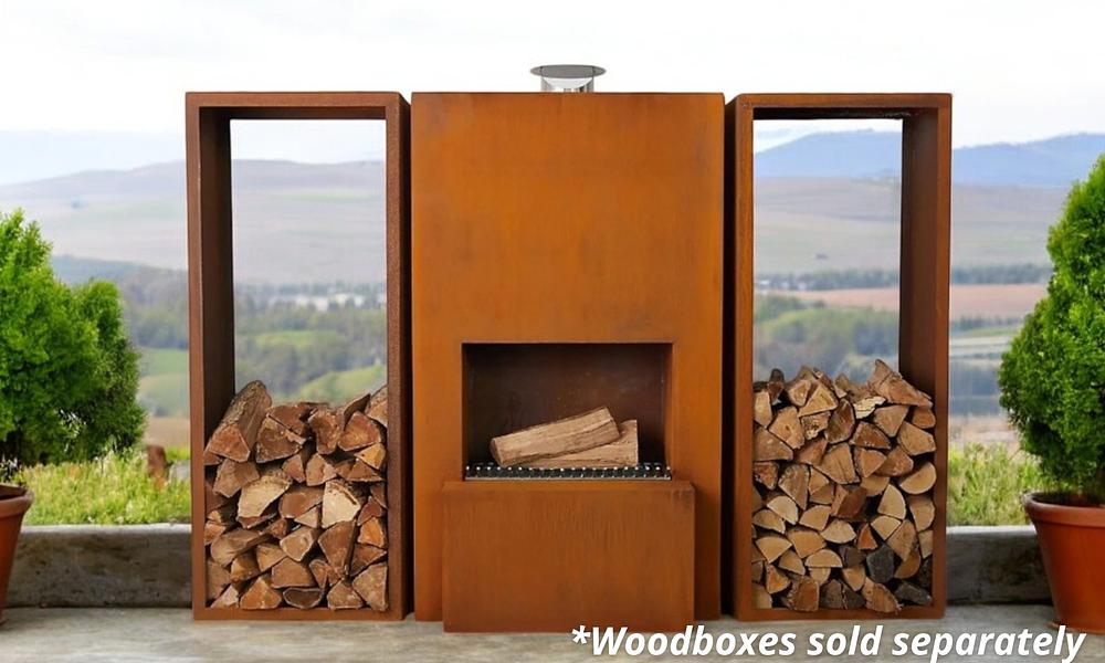 Pinacate Corten Terrace Fireplace #54