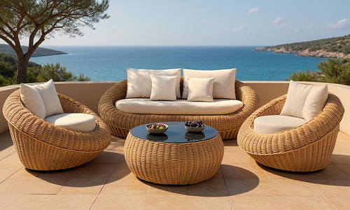 Laguna Curved Weave Outdoor Set #1