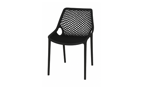 Alo Armless Outdoor Chair - Black #104