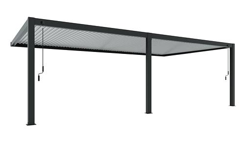 Luxe Louvres 8 x 4m Wall Mounted - Black/Grey #116