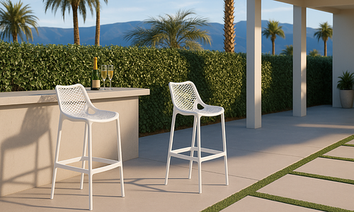 Verve Outdoor Bar Stool - White #127