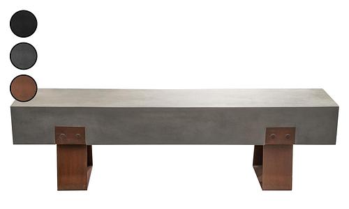 Citra Concrete Bench - Painted Rust Finish #13