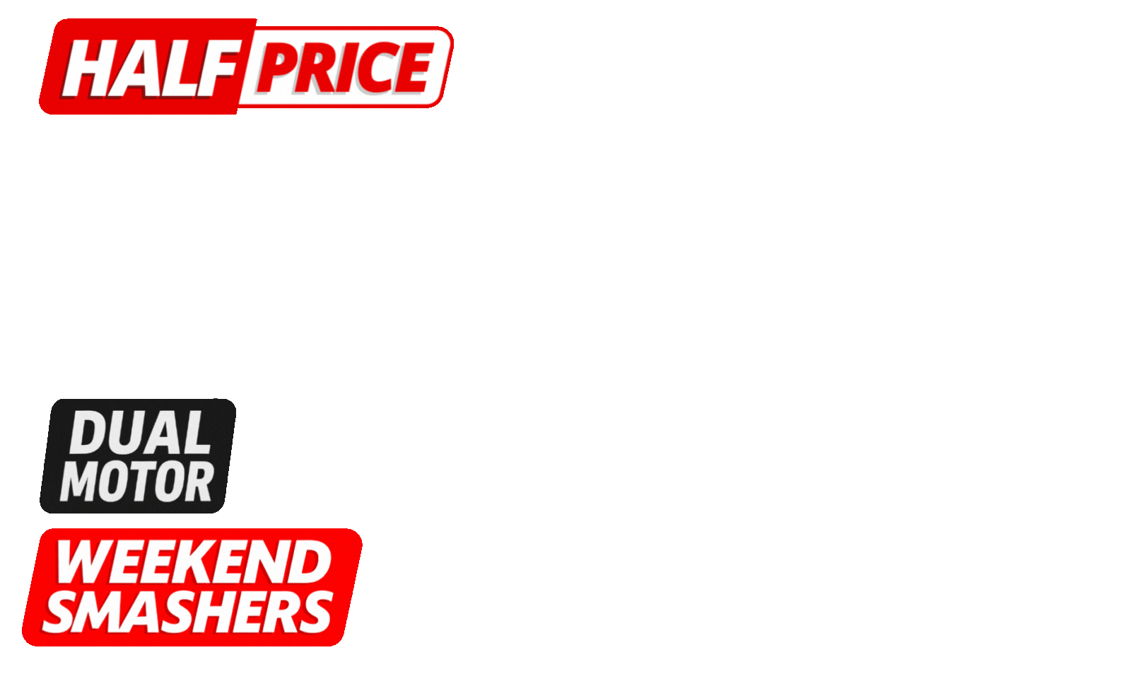 <p><b>WEEKEND SMASHERS!  </b>We’ve gone full smash mode — save up to <strong>50% OFF</strong> selected Outdoor Sets, Chairs, and Desks. <span>Look for specially marked deals. </span><span><b>Only 4 days — ends Tuesday, 15th July. </b><i>T&Cs Apply.</i></span></p>